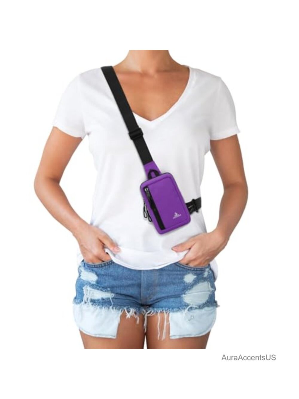 Nylon Mini Sling Bag Crossbody for Men Women Travel Running Phone Daypack